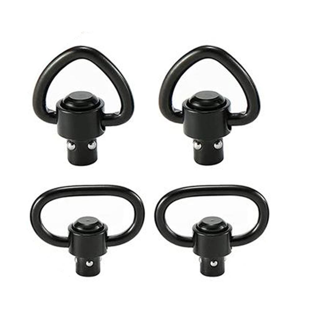 4 Pack QD Sling Swivels 1.25  Heavy Duty Quick Disconnect Push Buttons for Two Point and Traditional Sling Swivel Mount