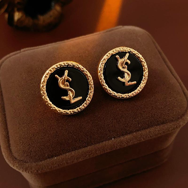 Boucles d'oreilles puces ovales en cristal argenté vieilli:  Luxe Léger et Mode Haut de Gamme