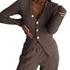 Women's V-Neck Button Front Cardigan and Pants Lounge Set In 4 Colors