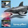 2.4GHz Remote Control Shark Car with Lights & Mist Spray, Realistic Marine Life RC Model Toy for Kids