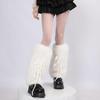 Plush Leg Covers with Sweet Bows Ties Subcultures Harajuku Footless Socks for Women Teen Girls Thick Fuzzy Boot Toppers