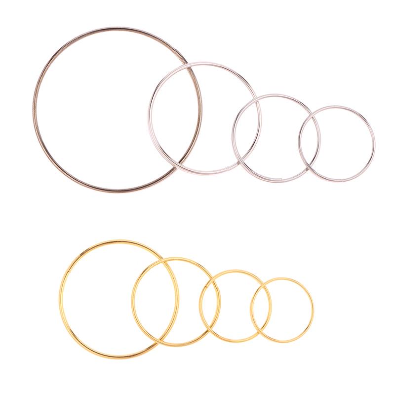 100Pcs 11Mm 12Mm 13Mm 15Mm 20Mm 30Mm Round Stainless Steel Ring For Chandelier  Bead Pendant Part Light Curtain Connector