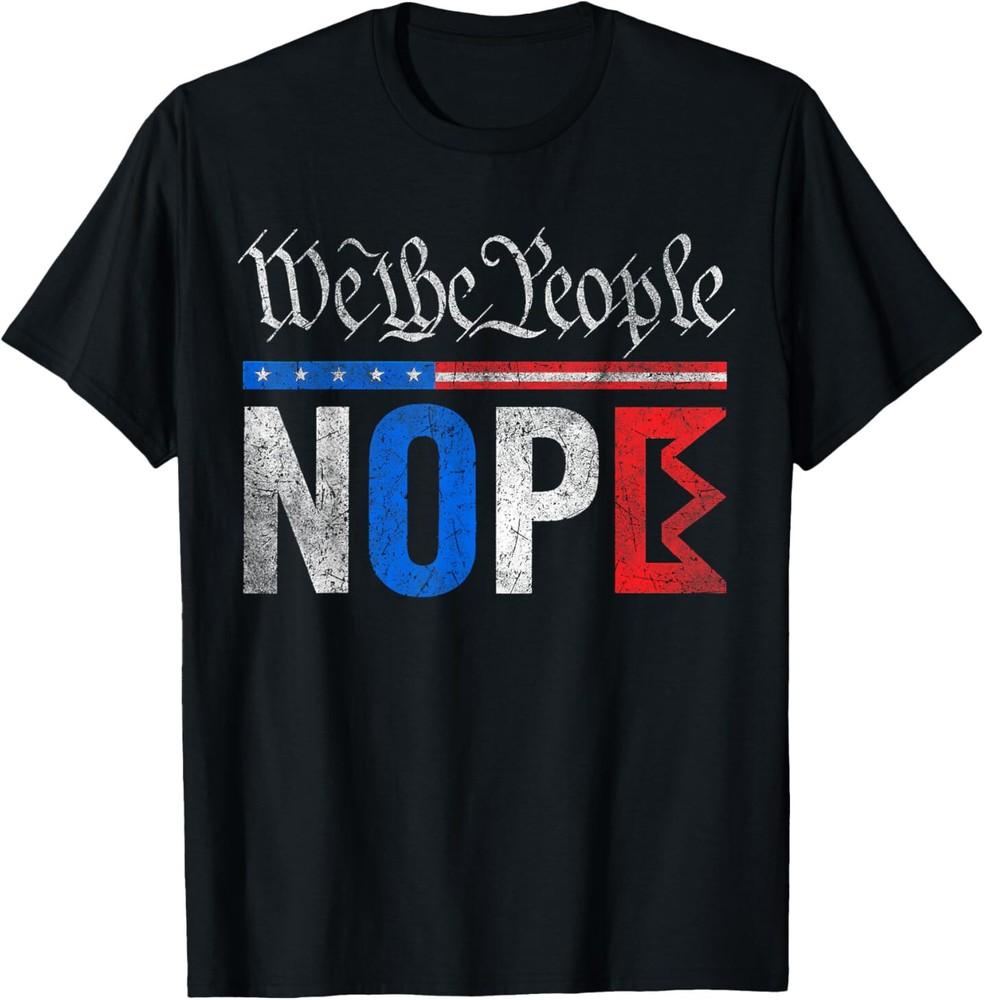 No Kings Nope Protest Graphic Distressed USA Design vintage T-Shirt Unisex T-Shirt L