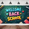 Back to School Season Graffiti Tapestry Cartoon Pattern Wear resistant Hanging Cloth Back to School Party Decoration