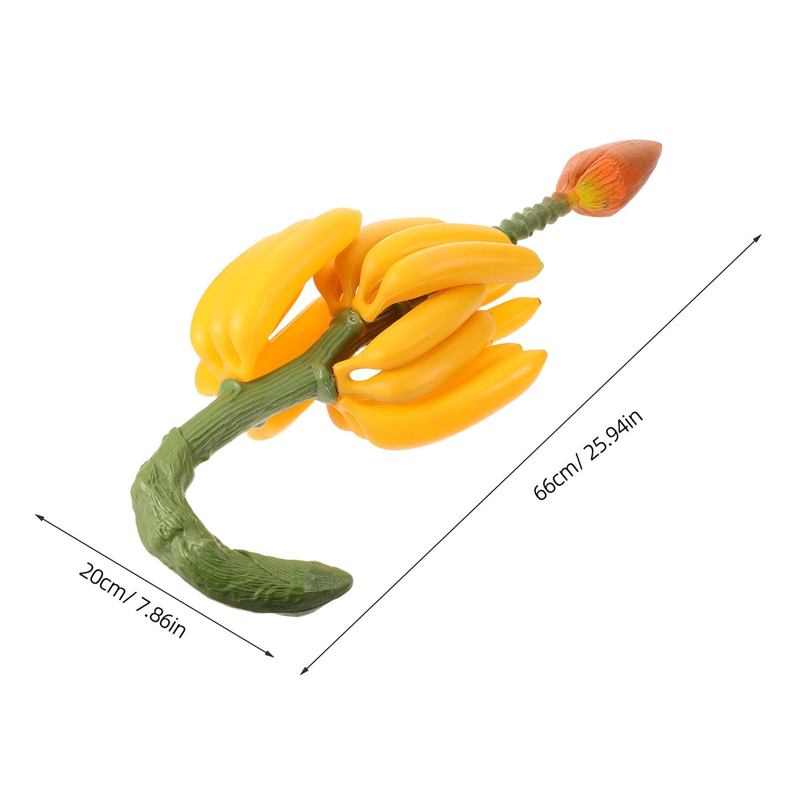 

Artificial Banana Bunch Realistic Fruit Simulation Banana Cluster Decorative Home Display Photography Prop for Kitchen Decor 66X23X20CM жовтий