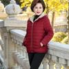 Brand Women's Autumn and Winter Coat Short Printed Hooded Solid Color Plus Fleece Padded Jacket