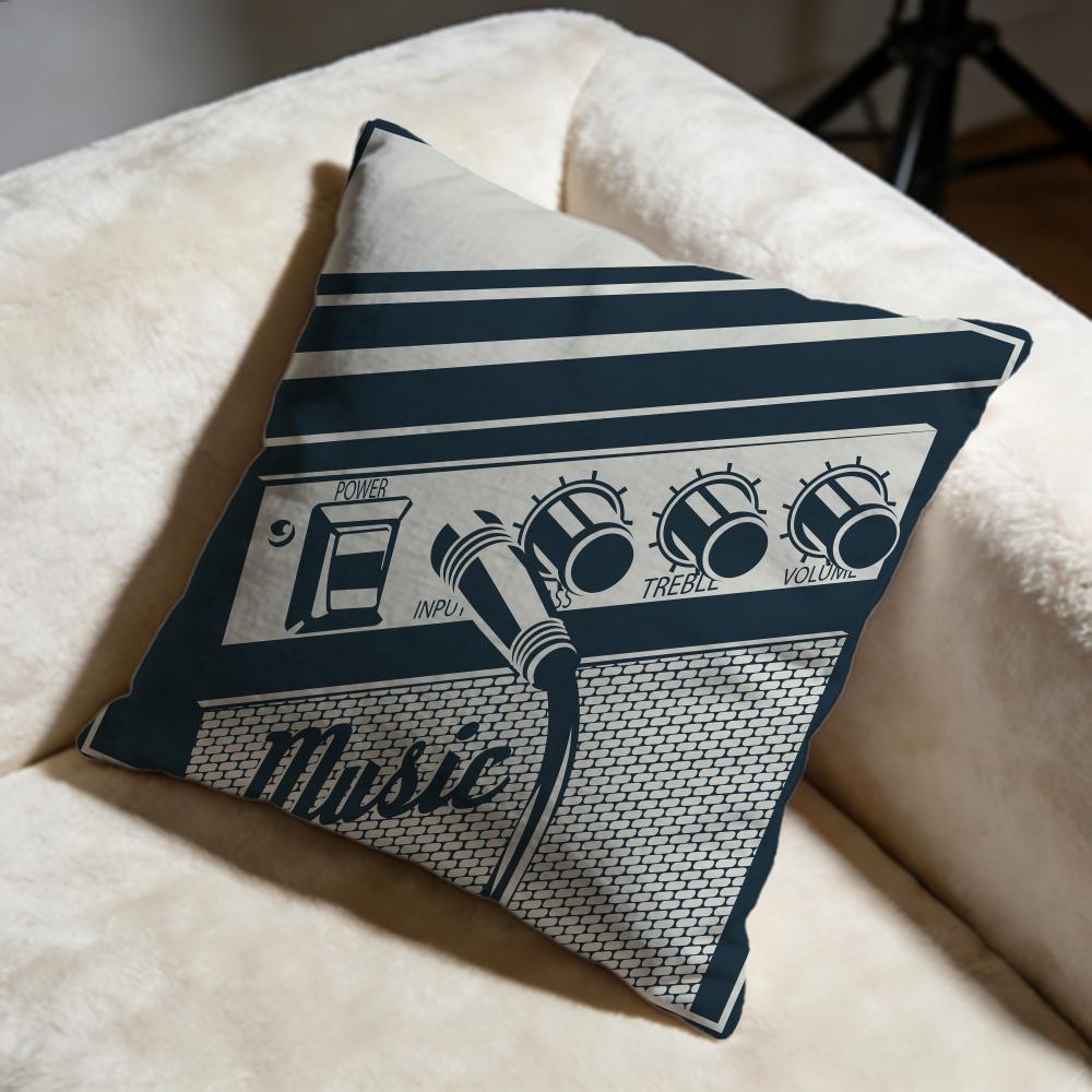 Retro Speaker Cushion Cover Soft Decorative Pillow Case Suitable for Bedroom Sofa Car Travel Use