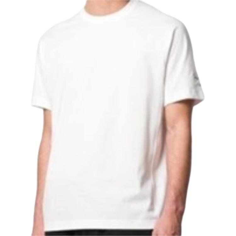 Y-3 Sleeve Logo Solid Color Round Neck Pullover Short Sleeve Regular T-Shirt Unisex T-Shirt White DY7183