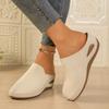 Women's Baotou Platform Slippers Summer New Large Size Round Toe Baotou Back Air Breathable Slippers