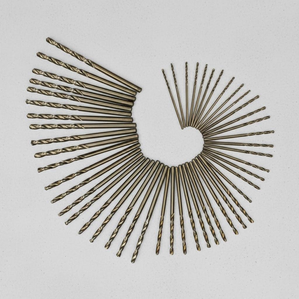 

50pcs M35 Cobalt Steel Twist Drill Bits Set High Speed HSS Extremely Heat Resistant Straight Shank Drill Bits