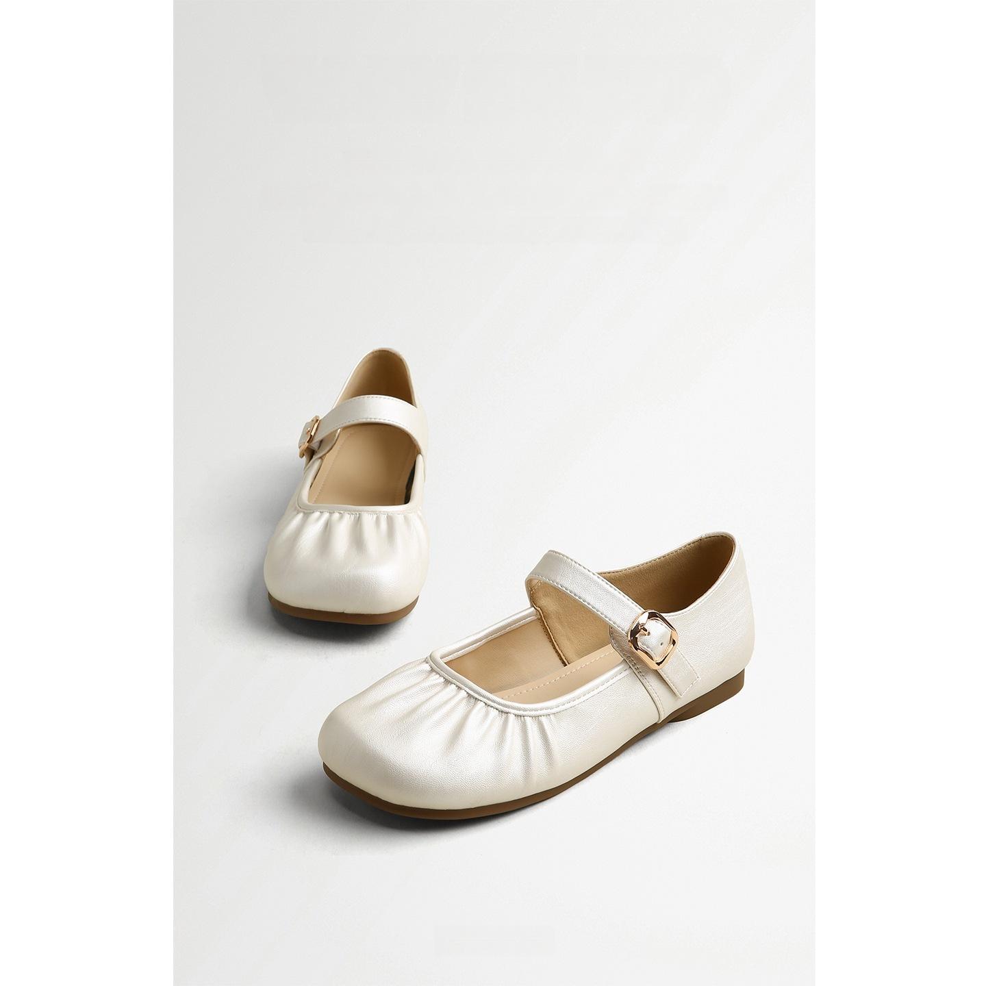 

Версия из мягкой кожи~ Женские туфли Мэри Джейн 2025 осень новая популярная французская модная темпераментная одинарная обувь с юбками 40