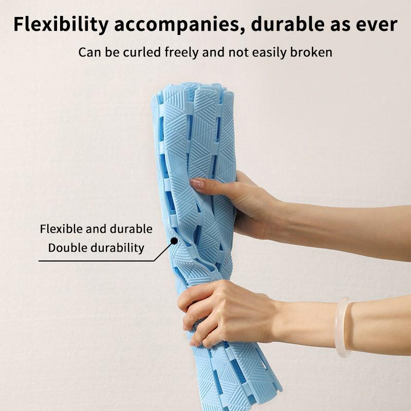 Non Slip Soft Bath Shower Mat With Textured Grip And Fast Drain Holes Perfect For Bathroom Tub Wet Floor Daily Use