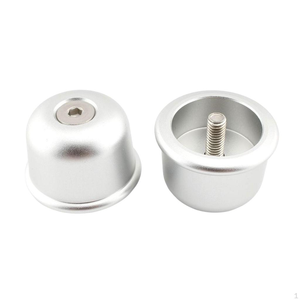 2 Pieces Aluminum Alloy Handle Bar Caps Durable Rustproof Handlebar End Plugs for Street Scrambler