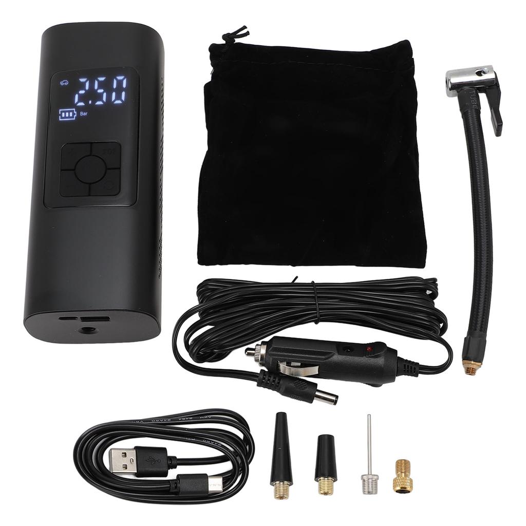 Cordless Tire Inflator Portable Air Compressor 60W 150PSI 6000mAh Portable Electric Air Pump with