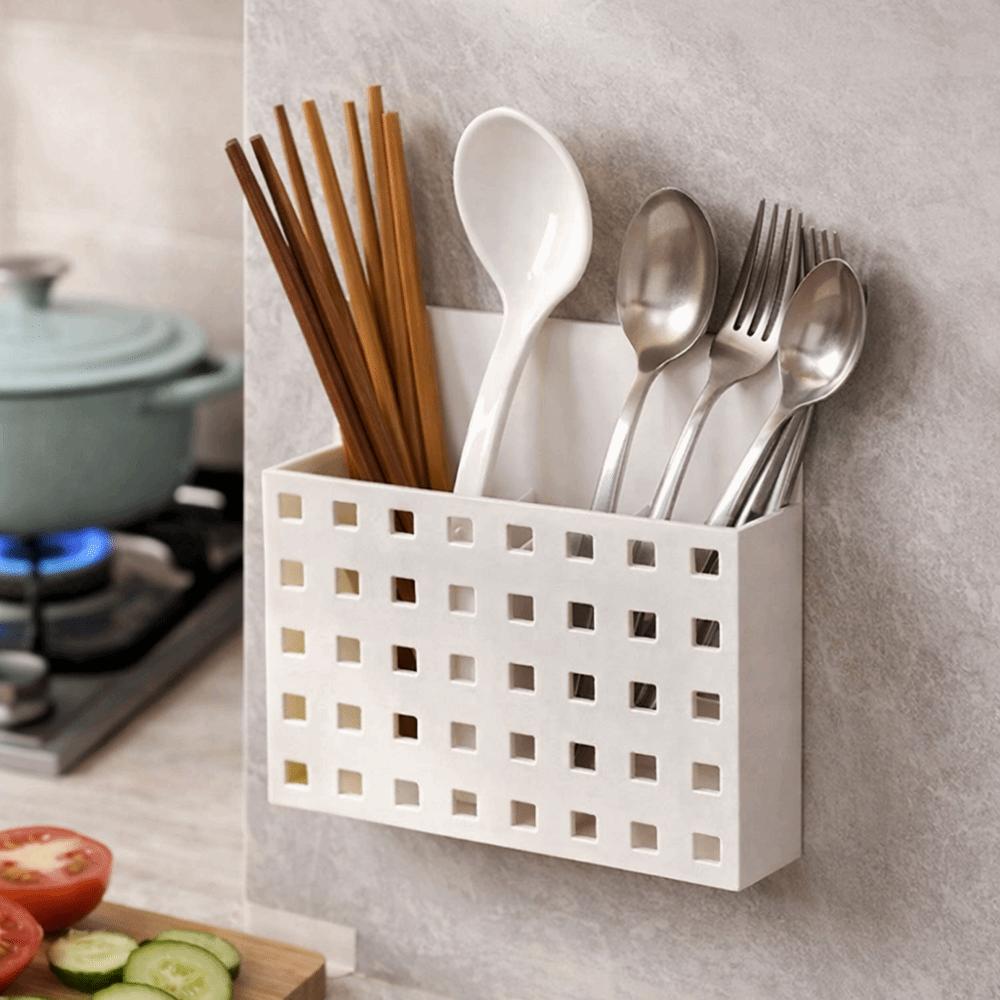 Wall Mounted Magnetic Storage Box Plastic Tableware Container Multipurpose Pen Holder  Bathroom