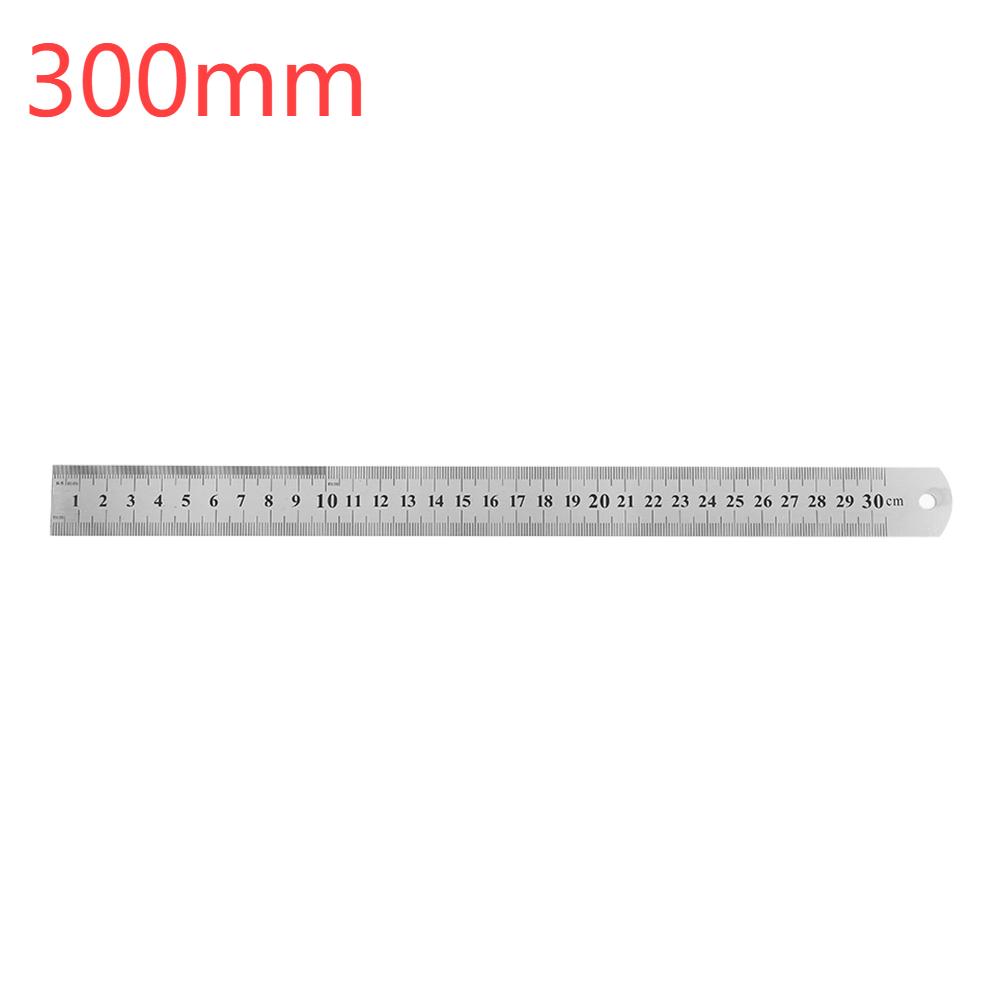 15-50Cm Stainless Steel Ruler Metal Straight Ruler Stationery Drafting Supplies Hand Tools Precision Double Sided Measuring Tool