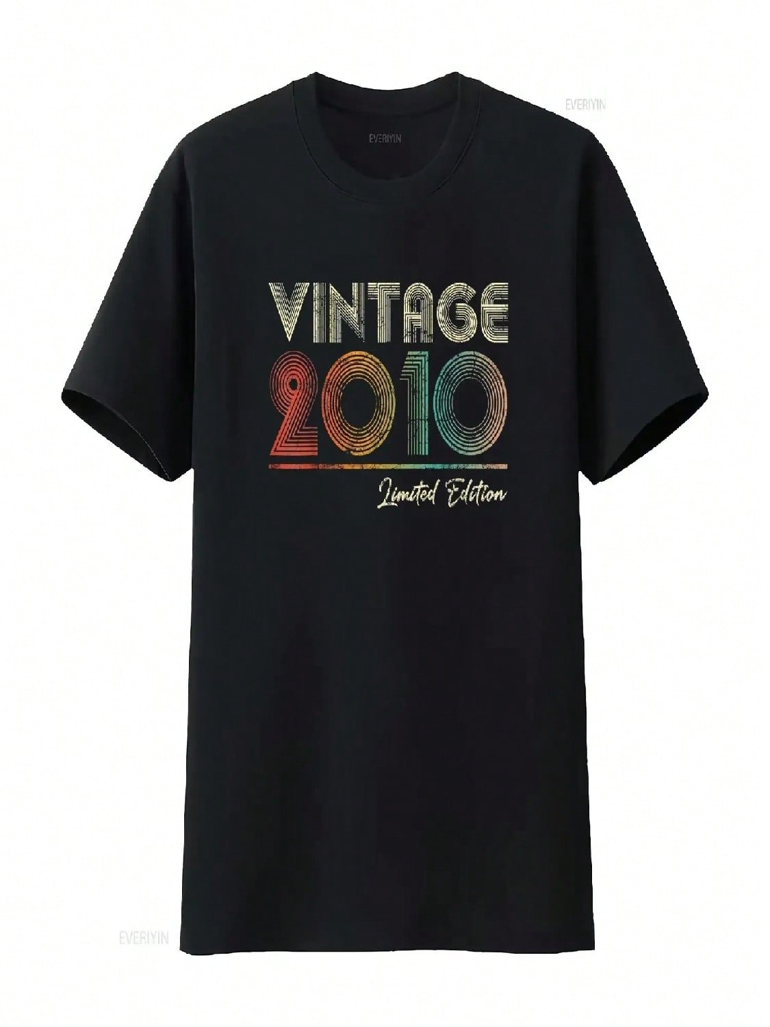 Vintage 2010 14 Year Old 14th Birthday For Girls Boys T Shirt Vintage Washed Homme Fashion Comfortable Graphic Unisex Casual S разноцветный