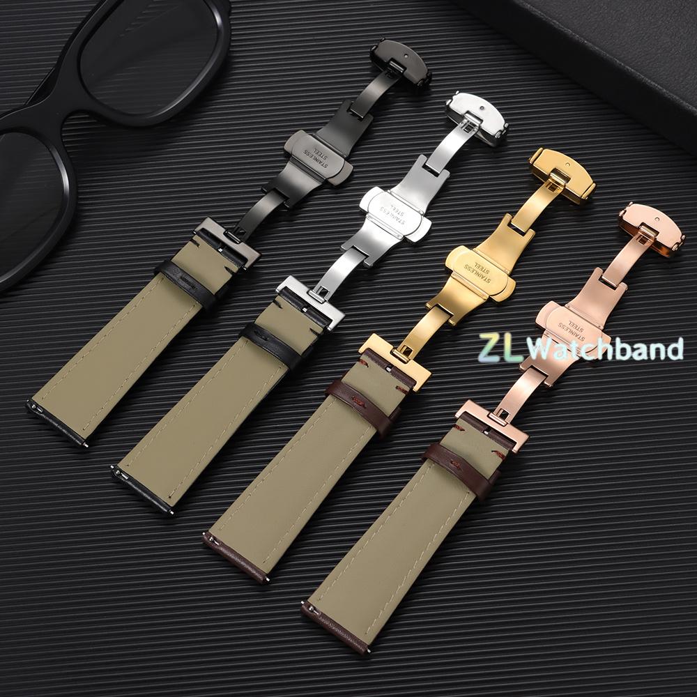 Bracelet de Montre en Cuir 18mm 20mm 22mm Bracelet à Libération Rapide 12mm 14mm 16mm Bracelet de Montre en Cuir Hommes Femmes Bracelet de Montre à Boucle Déployante
