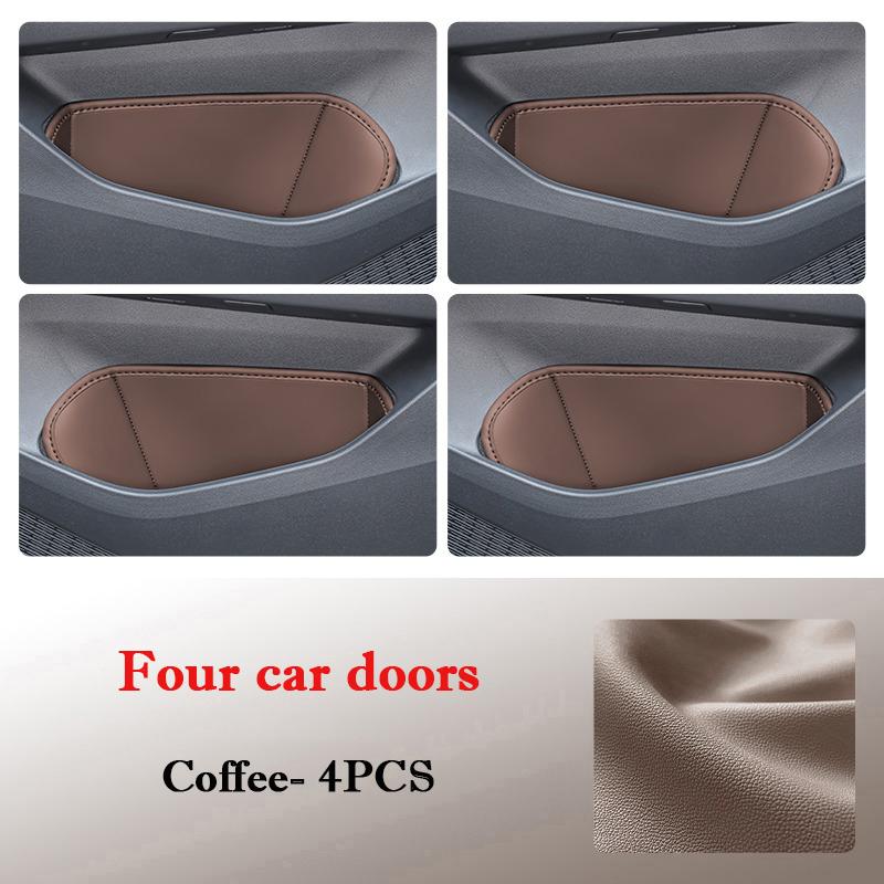 

Car Door Slot Storage Pad Leather Door Groove Protective Mat Glove Box Storage Barrel for Volkswagen ID.4 Crozz ID.4 X 2026-2026 For ID.4 X