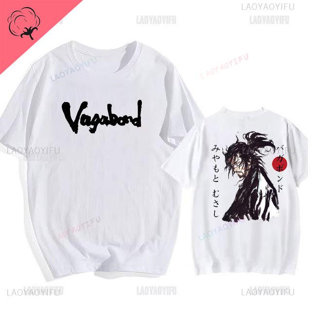 Japanisches Vintage Anime Vagabond Grafik T-Shirt Mann Frau Harajuku Schlage heftig Streetwear T-Shirt Baumwolle Cartoon Kurzarm