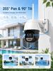 AIOOK Dual lens HD 10MP outdoor camera 5X ZOOM WIFI camera mobile tracking full-color night vision two-way intercom ICSEE APP