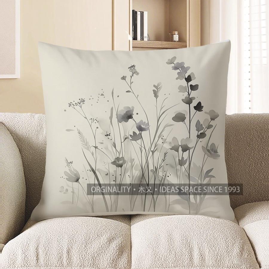 Home Decor Abstract Floral Pattern Throw Pillow Cover Pattern Cushion Cover Suitable For Sofa Bedroom Car Pillow Cover