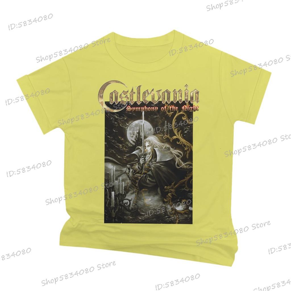 Fashion Castlevania Unisexs Street Cool TShirt Vintage Symphony of The Night T Shirt for Unisex Anime Castlevania Classic Tops