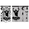 Large Skull Pumpkin Halloween Stickers Witch Demon Bat Static Stickers Halloween Decorations Party Supplies