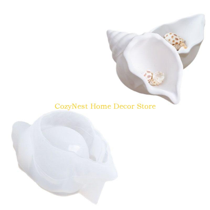 92MF Conch Jar Molds Casting Molds Jewelry Storage Box Silicone Mould Ornament Molds Plasters Molds Epoxy Resin Molds