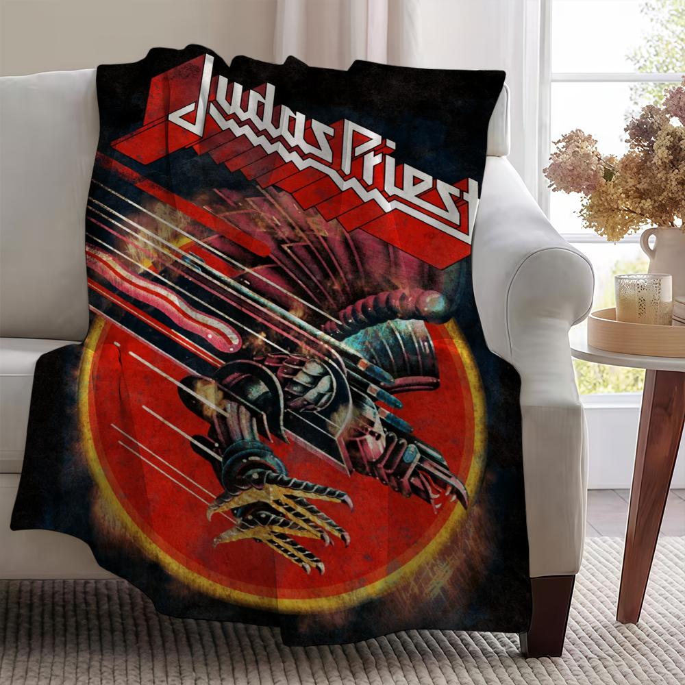 Blanket Throw Super Band Cosy Plush Living Room Sofa Rock Couch P-PriestS-ES Childish Birthday J-Judas-ES Gifts