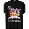 European Sizes Funny Baking Addict T-Shirt - "I'm a Bakeaholic" Cupcake & Baking Graphic Tee - Shirt with Pink & Purple Frosting Designs