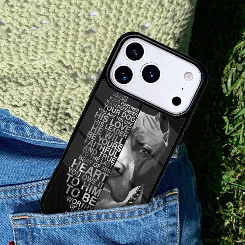 Pit Bull Lovely Pet Dog Pitbull mobile phone case Compatible with IPhone 17 16 15 14 13 12 11Pro Max 17 Air cover