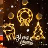 Suction Cup Snowflake Light Warm Light Christmas Decoration  Holiday Lighting