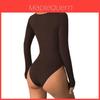Milk Silk Long Sleeve Jumpsuit For Women With Stretch Slim Fit For Fall Season
