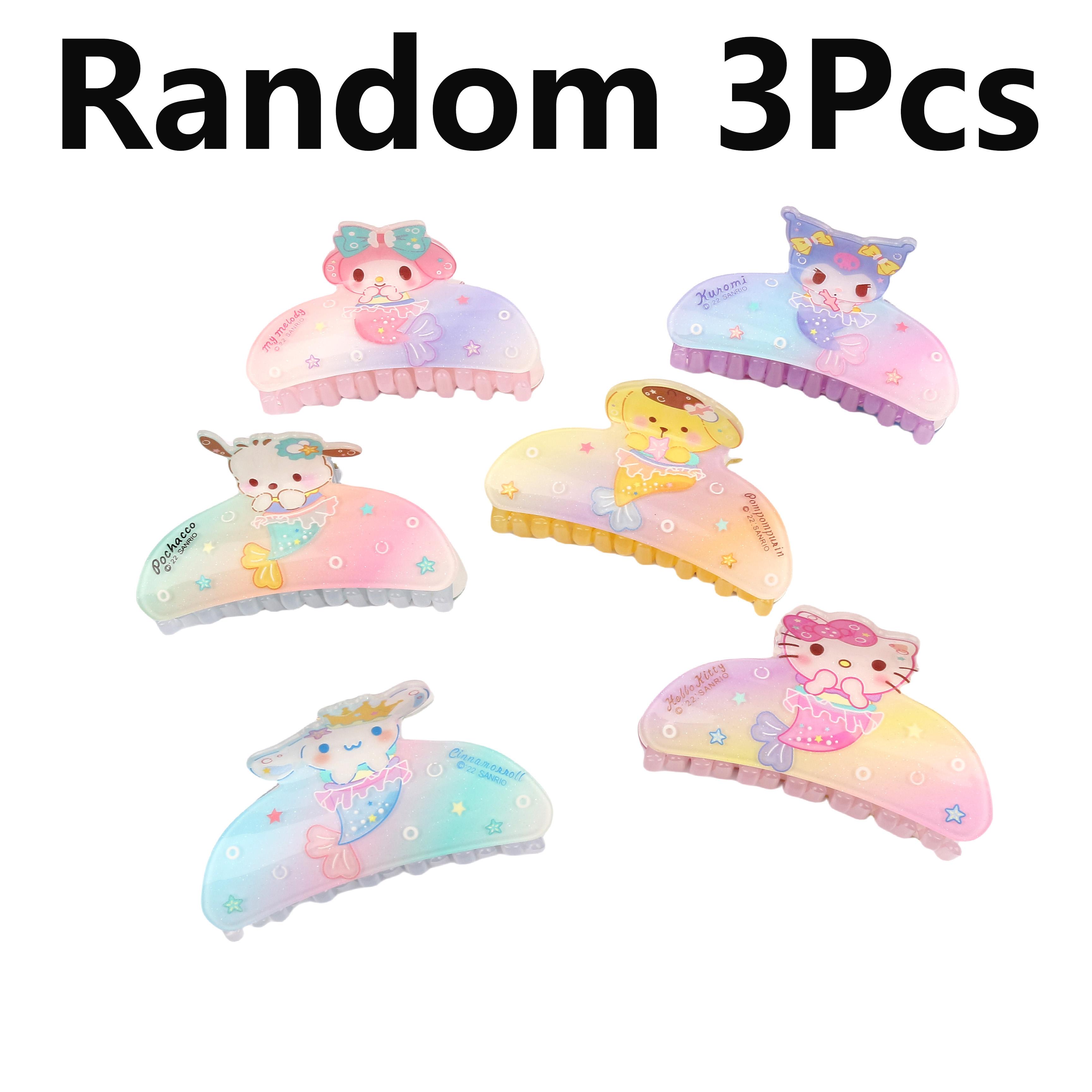 

1PC/Random 3Pcs Cute Sanrio Hello Kitty hair claw, My Melody hair accessories