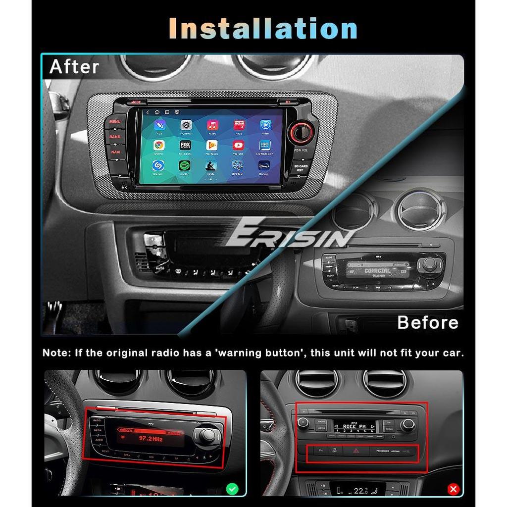 EU Free Shipping 7 Inch 8GB 128GB Android 16 Car Stereo for SEAT IBIZA 2009-2013 Wireless CarPlay Android Auto GPS DAB+ DSP