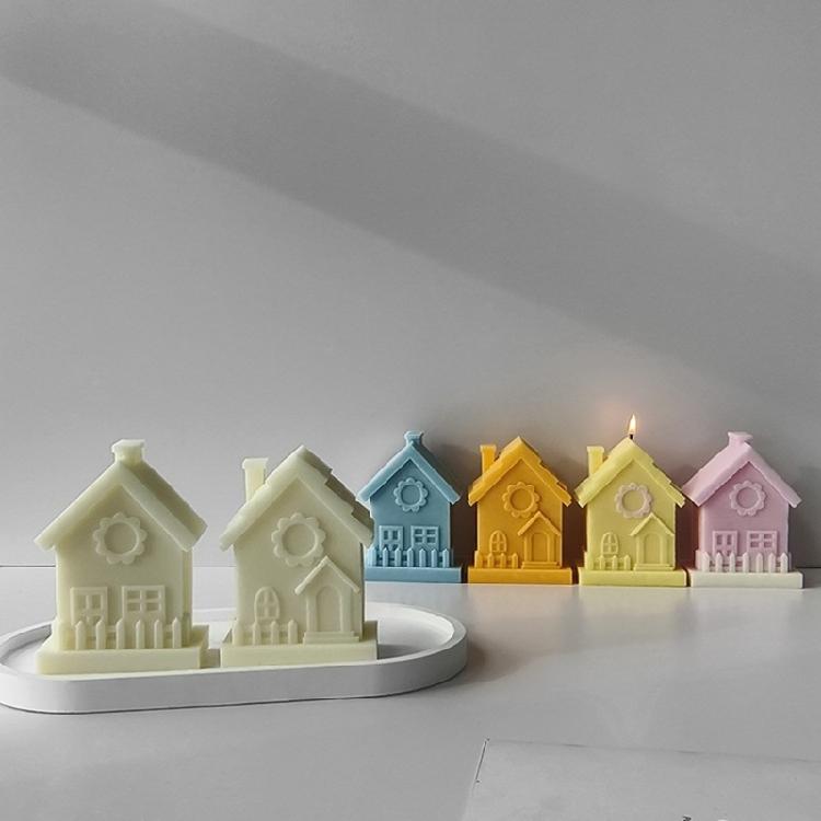 Candle Mold Silicone Craft Moulds House Shape Perfect Gift for Hand-Making Lover