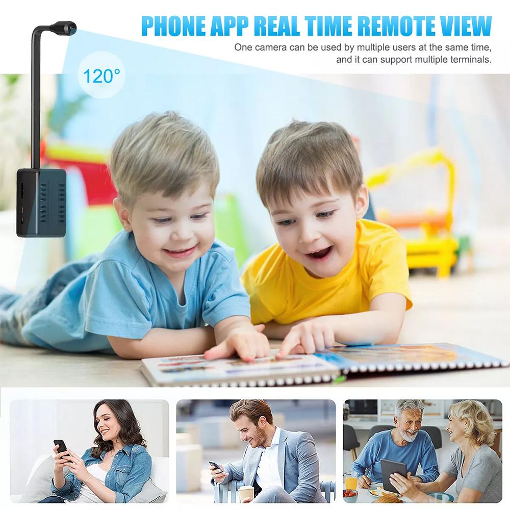Mini WiFi Camera HD 1080P Flexible Lens Cable 2 Way Talk Motion Detection USB Rechargeable Small Wireless WiFi Camera