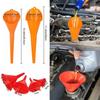 Multi-Piece Plastic Liquid Funnel Kit Flexible Extension Spout Funnels Wide Mouth Fuel Oil Transfer Anti-splash Refuel Tools