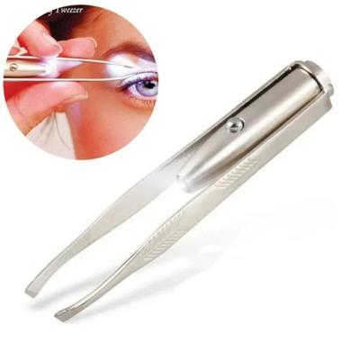 1 Pcs Led Augenbraue Pinzette Edelstahl Gesicht Augenbraue Design Wimpern Entferner Werkzeuge Licht Wimpern Pinzette Schönheit Make-Up