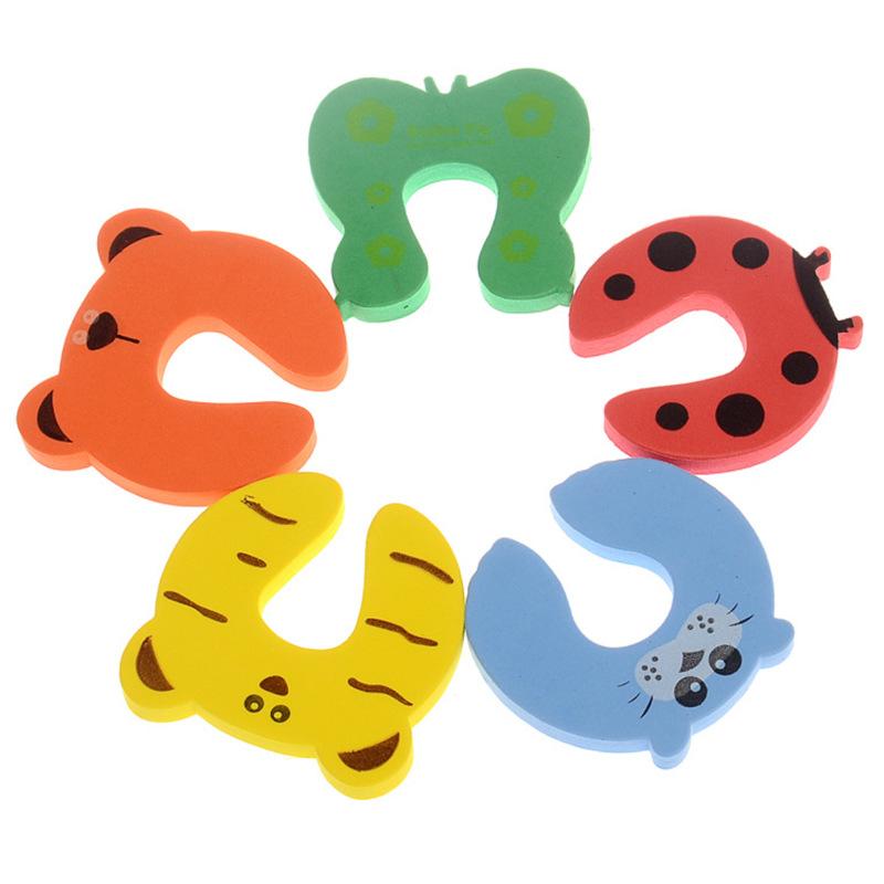 6PCS Baby Proofing Corner Protector Baby Cartoon Animal Door Stop Soft Foam Cushion Baby Finger Protector
