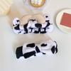 2pcs Cow Print Hairbands Cute Wash Face Make-up Bow Hair Bands Ladies Hair Accessories