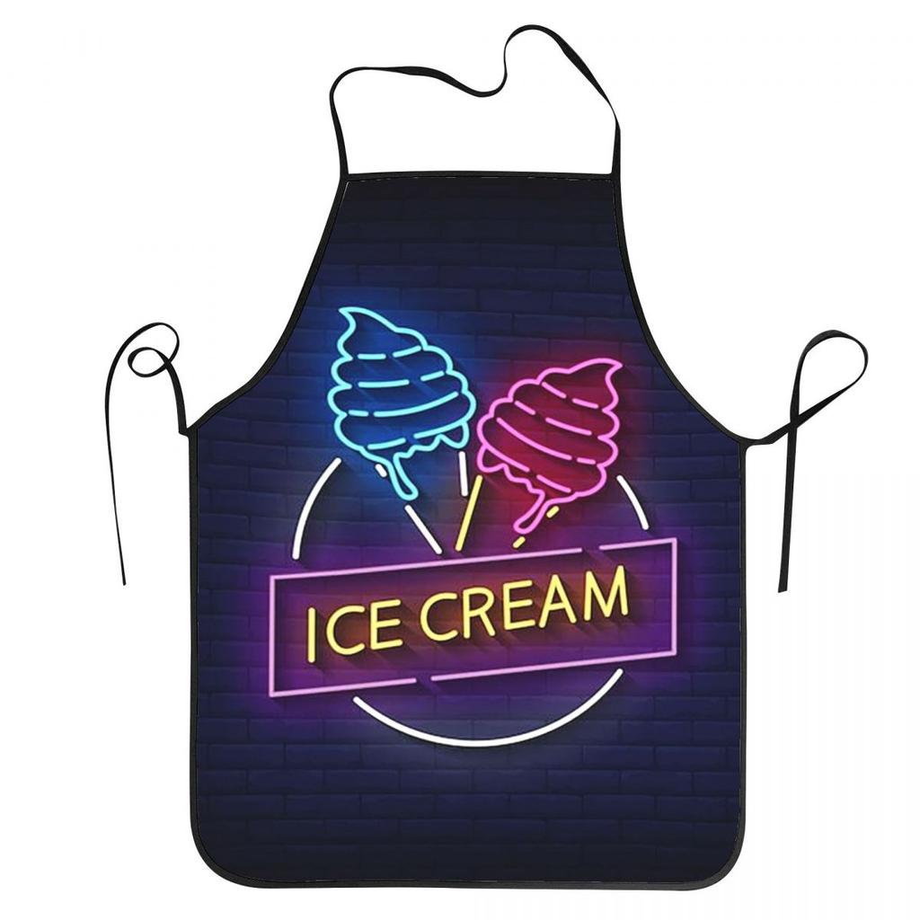 Neon Ice Perfect For Dessert Lovers Aprons Chef Baking Tablier Waterproof Bib Kitchen Cleaning Pinafore for Women Men Gardening
