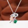 Wish Gold White Gold Egg Emerald Rose Gold Dragonfly Necklace Fashion Design Sense Jewelry