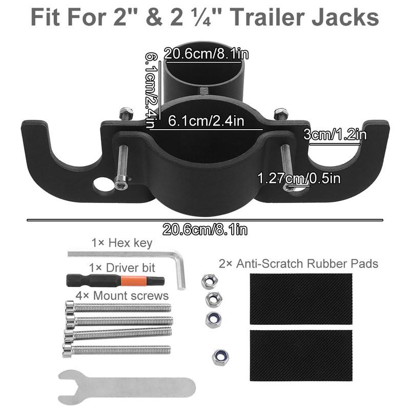 7 Way Towing Chain Holder Aluminum Alloy Rust-proof Trailer Towing Organizer Waterproof Inverted Plug Design Trailer Chain Rack
