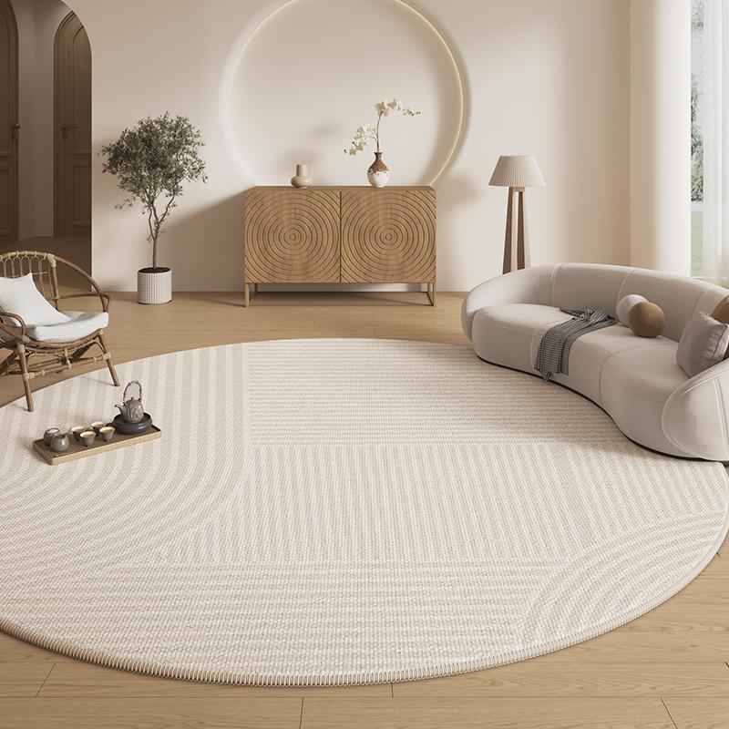 

Fluffy Soft Cream Round Carpet Plush Rugs for Living Room Bedroom Non Slip Floor Mat Thick Cozy Home Decor 80x80CM