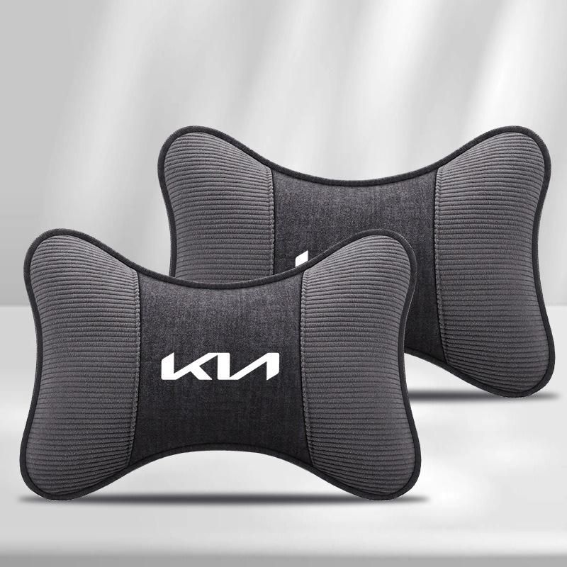 Corduroy Car Interior Seat Neck Pillow Comfortable Headrest For KIA K9 Sportage Niro K5 Carnival EV6 EV9 EV3 Stinger Forte Ceed