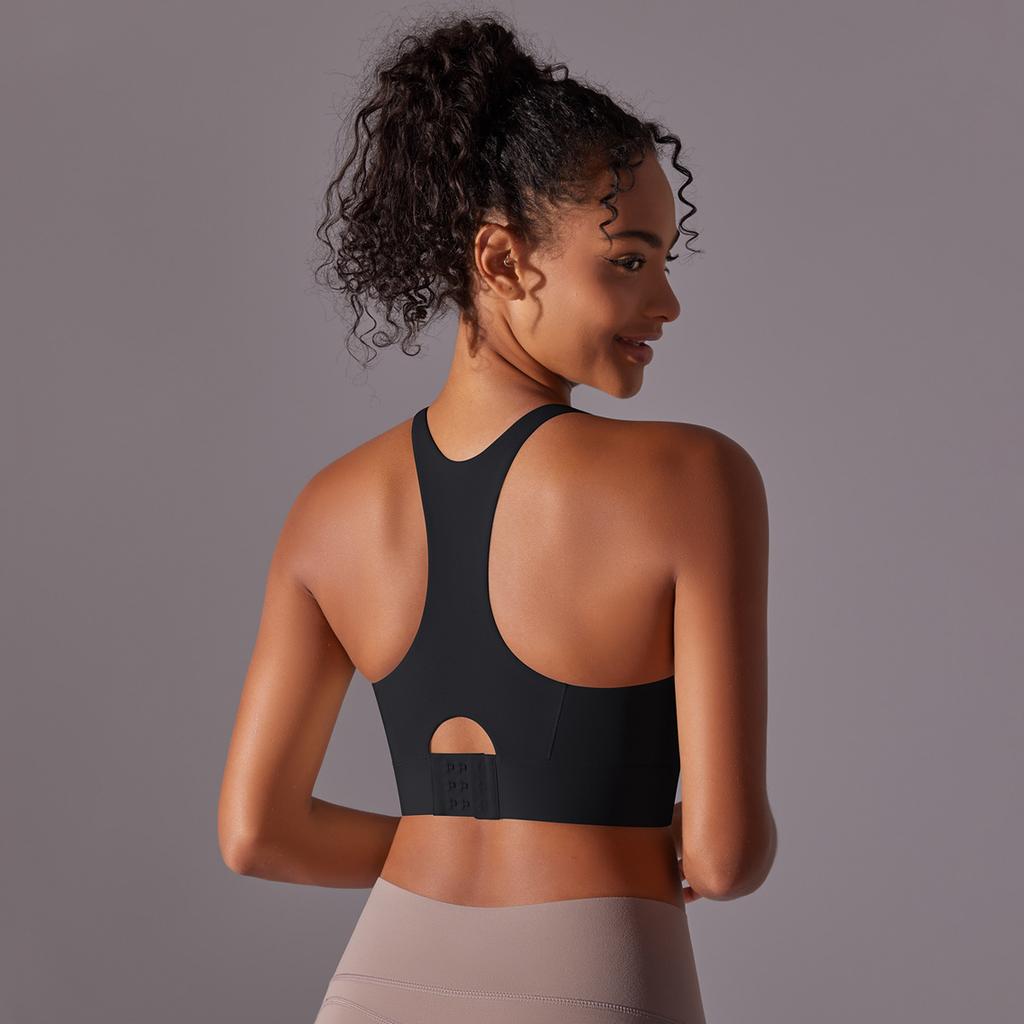 High Strength Sports Bra With Integrated Chest Cushion, Seamless Back Buckle, Yoga Vest, Shock-absorbing And Gathering, Beautiful Back Yoga Bra