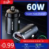 GLC GLB 60W Car Charger USB Type C Phone Fast Charging Accessories For Mercedes Benz AMG W204 W205 W203 W212 W211 W213 W201 W21