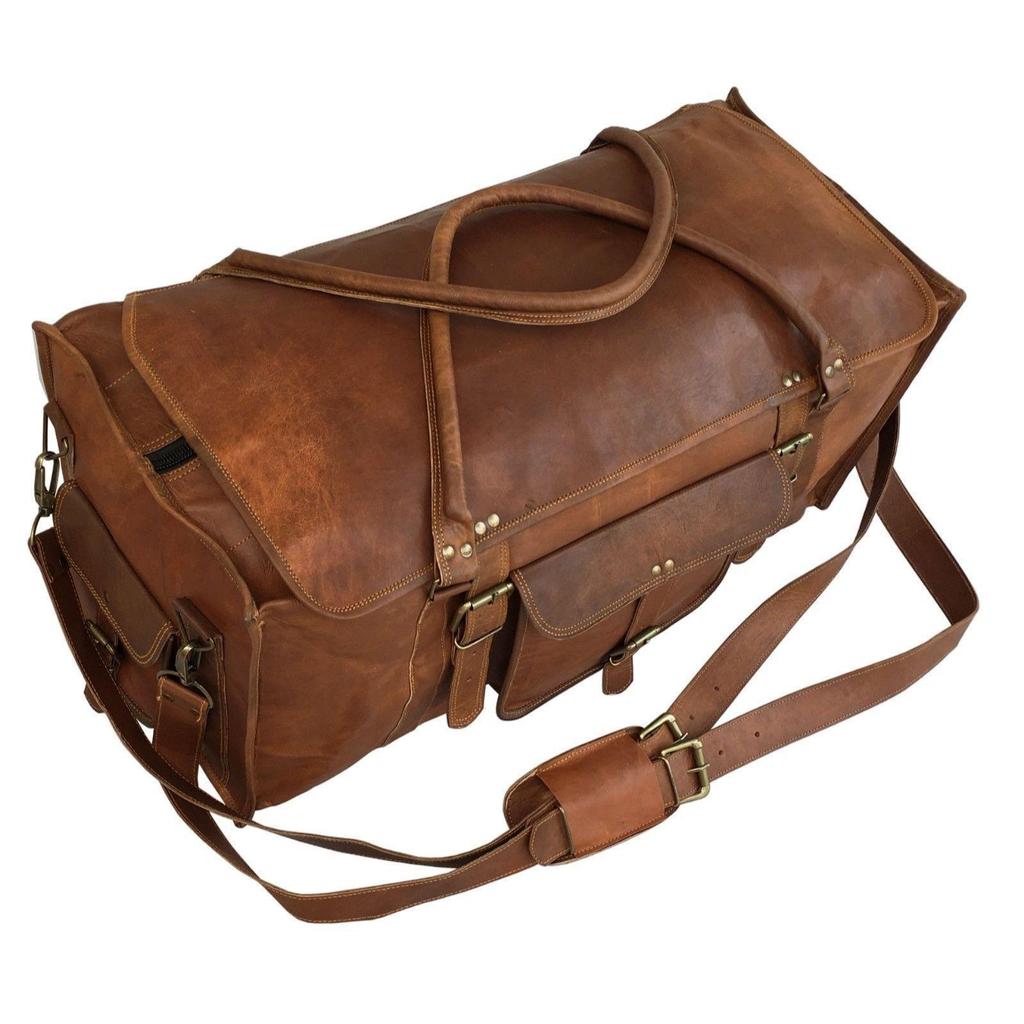 Neue Reisetasche aus echtem Leder für Herren und Damen